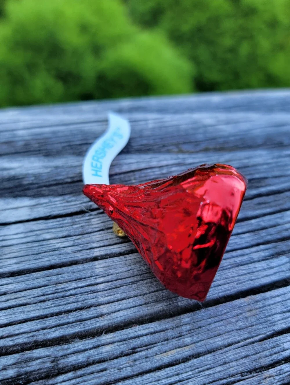 Vintage Red Hershey's Kiss Chocolate Candy Pin Brooch, 1996 HFC